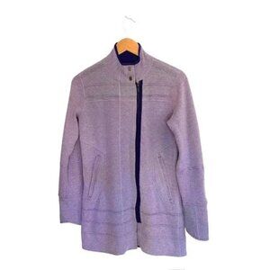 Title Nine Purple Wool Blend Sweater Jacket X-Small